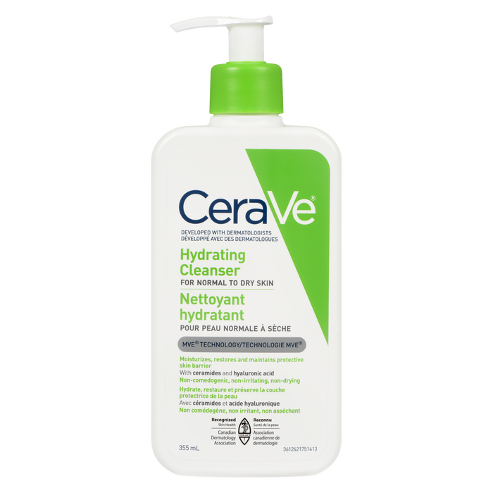 Nettoyant hydratant pour peaux normales à sèches CeraVe 355 ml