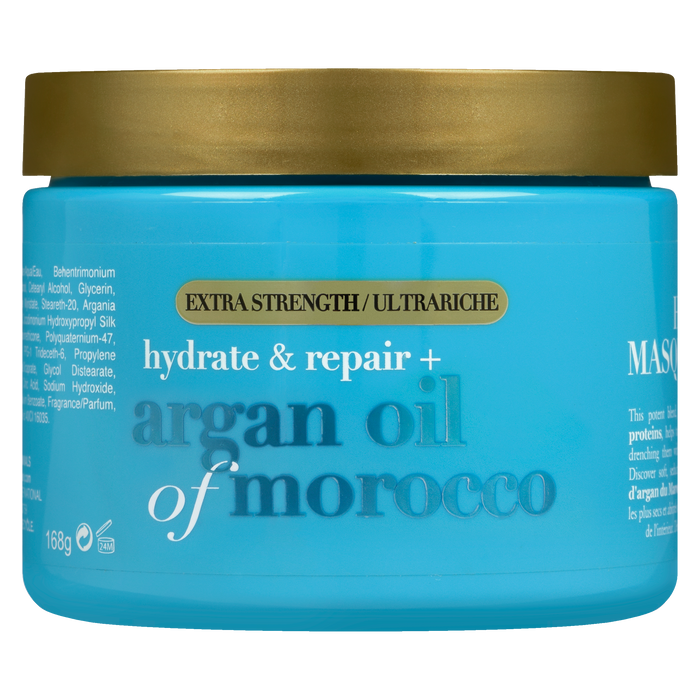 Masque Capillaire Ogx Extra Strength Hydrate &amp; Repair + Huile d'Argan du Maroc 168 g