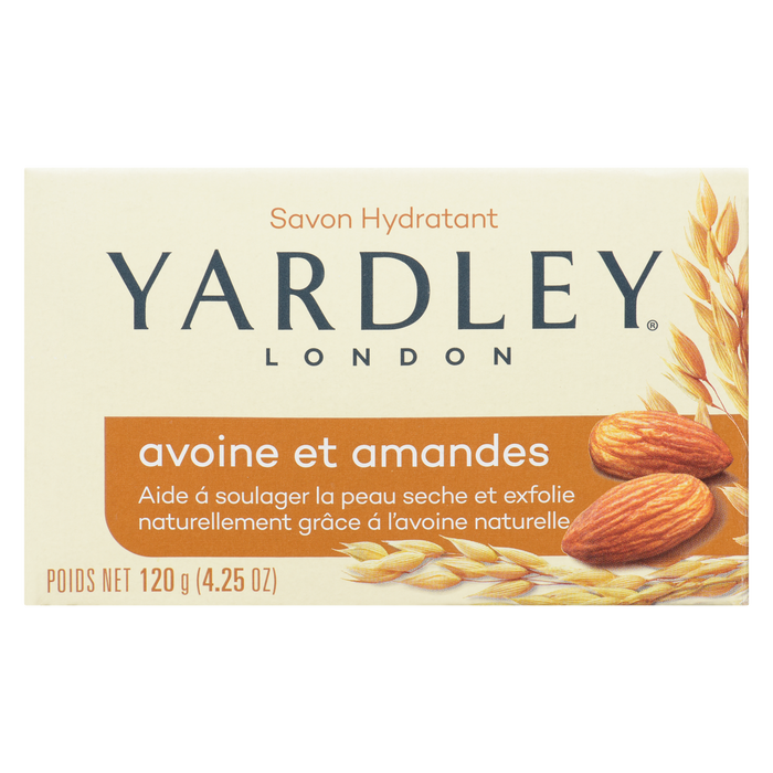 Yardley London Pain de bain hydratant à l'avoine et aux amandes 120 g