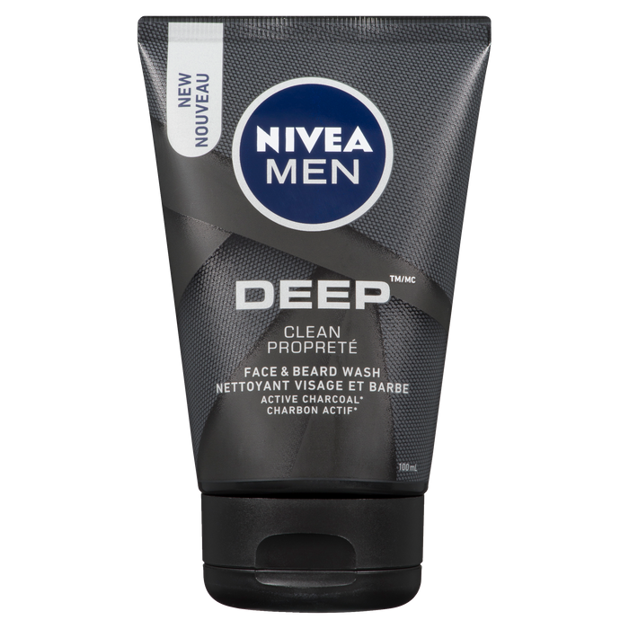 NIVEA Men Deep Face & Beard Wash Clean Active Charcoal 100 ml