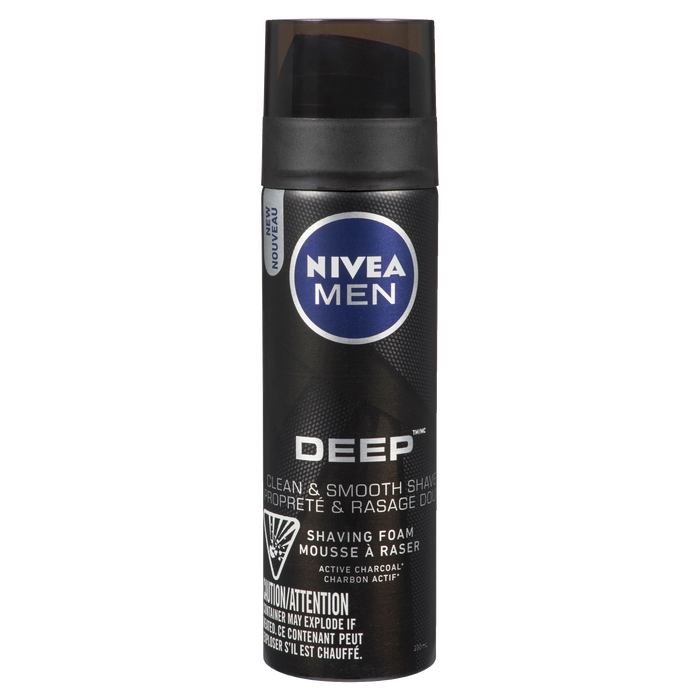 NIVEA Men Deep Shaving Foam Active Charcoal 200 ml