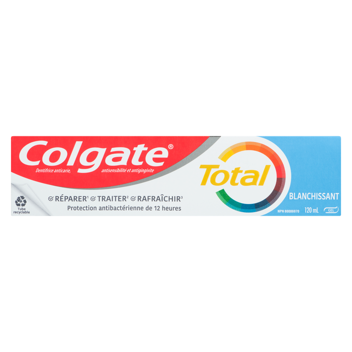 Colgate Total Anticavity Antisensitivity Antigingivitis Toothpaste Whitening Gel 120 ml