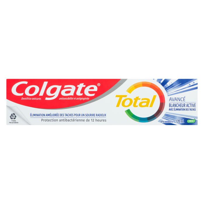 Dentifrice Colgate Total Anticavity Antisensibilité Antigingivite 120 ml