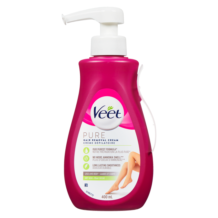 Veet Pure Hair Removal Cream Legs and Body Dry Skin 400 ml