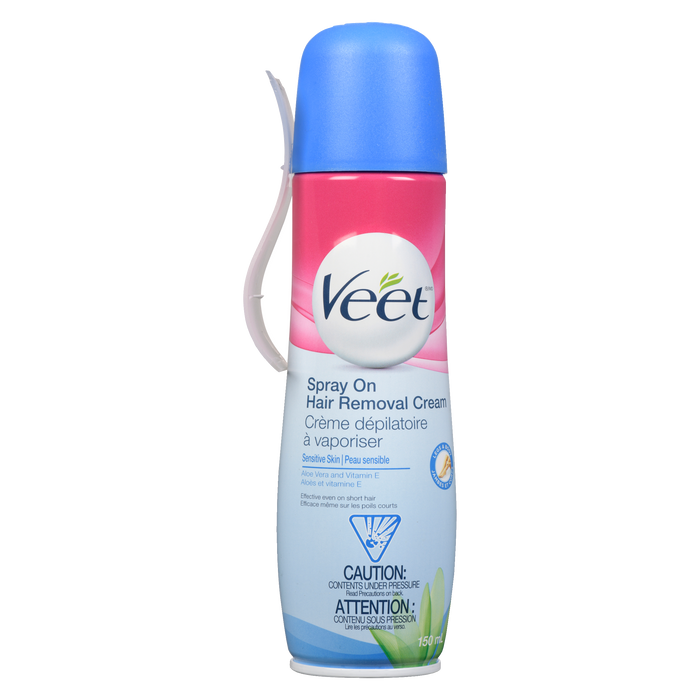 Veet Spray On Hair Removal Cream Sensitive Skin Legs & Body 150 ml