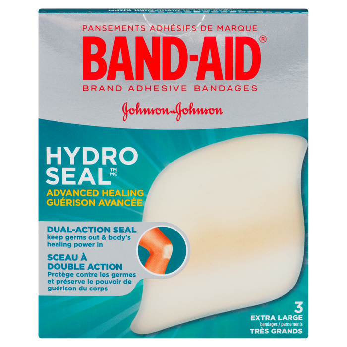 Band-Aid Hydro Seal Brand Adhesive Bandages 3 Extra Large Bandages