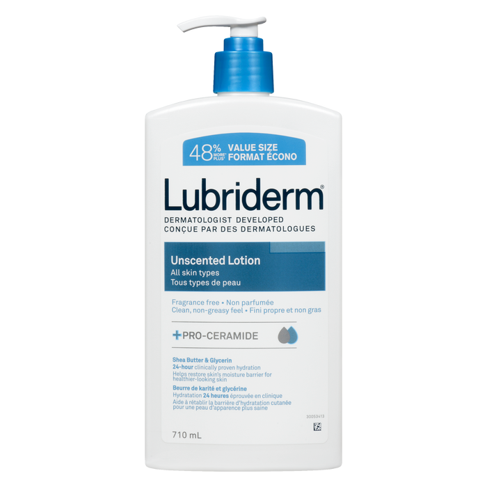 Lubriderm Unscented Lotion Fragrance Free Value Size 710 ml