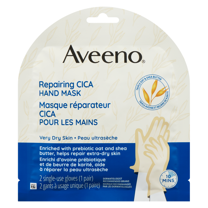 Aveeno Repairing Cica Hand Mask Very Dry Skin 1 Pair