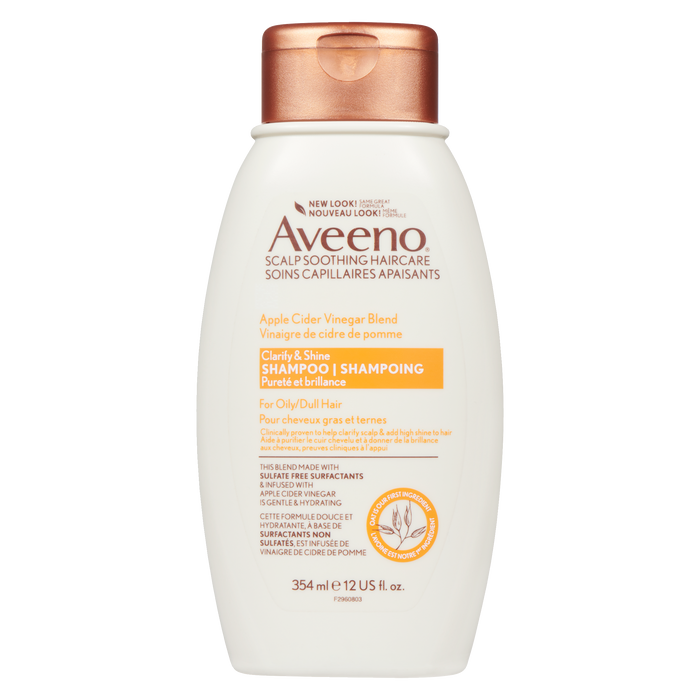 Aveeno Clarify & Shine Shampoo Apple Cider Vinegar Blend 354 ml