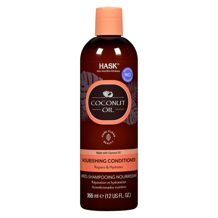 Après-shampoing nourrissant à l'huile de coco HASK 355 ml