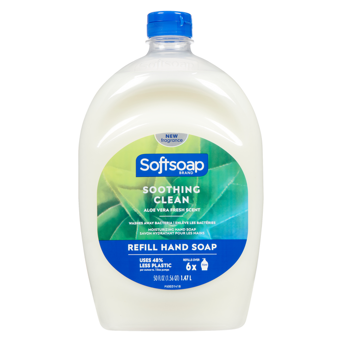 Softsoap Moisturizing Hand Soap Soothing Clean Aloe Vera Fresh Scent Refill Hand Soap 1.47 L