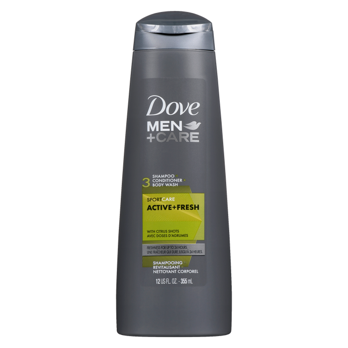 Dove Men+Care Shampoo + Conditioner + Body Wash Active+Fresh 355 ml