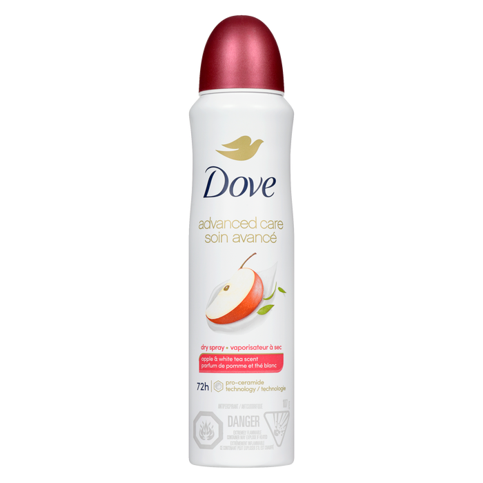 Dove Advanced Care Dry Spray Antiperspirant Apple & White Tea Scent 107 g