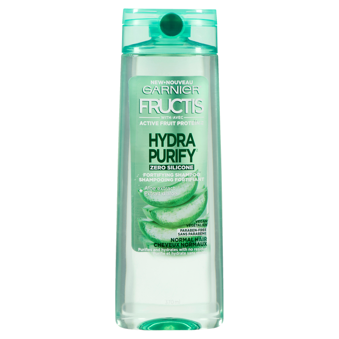 Garnier Fructis Hydra Purify Shampooing Fortifiant + Extrait d'Aloe Vera Cheveux Normaux 370 ml