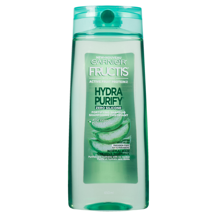 Garnier Fructis Hydra Purify Shampooing Fortifiant + Extrait d'Aloe Vera Cheveux Normaux 650 ml