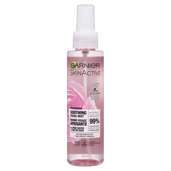 Garnier Skin Active Brume Apaisante Visage à l'Eau de Rose 130 ml