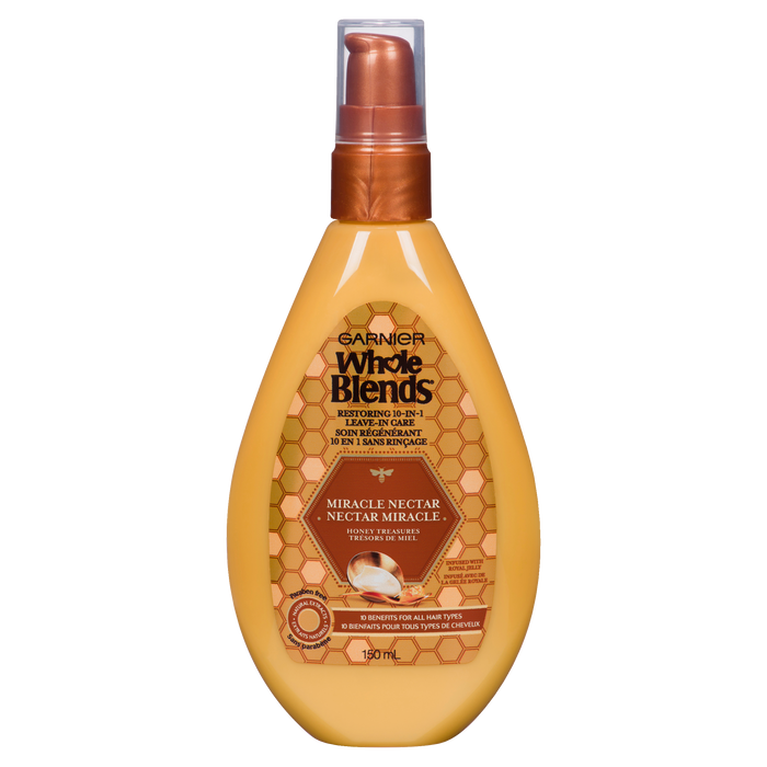 Garnier Whole Blends Soin Réparateur Sans Rinçage 10 en 1 Miracle Nectar Honey Treasures 150 ml