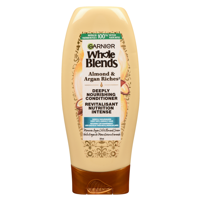 Garnier Whole Blends Après-shampoing nourrissant en profondeur Richesses d'amandes et d'argan 370 ml