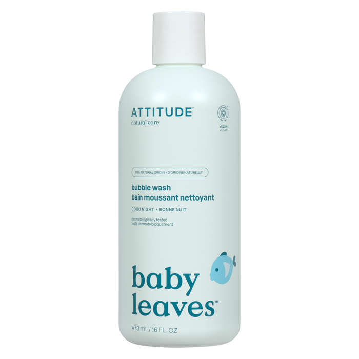 ATTITUDE Baby Leaves Bubble Wash Good Night 473 ml