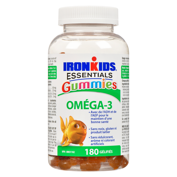 Gommes IronKids Essentials Omega-3 180 gélifiés