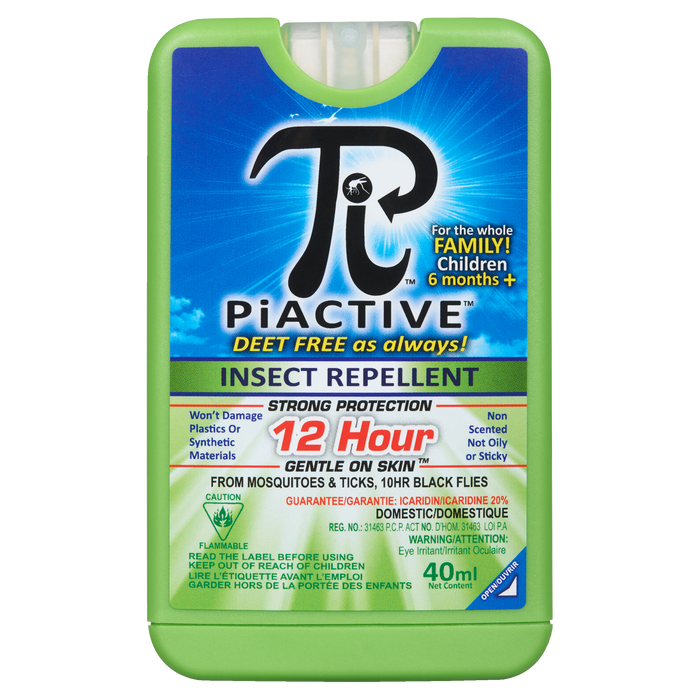 Répulsif anti-insectes PiActive 12 heures 40 ml