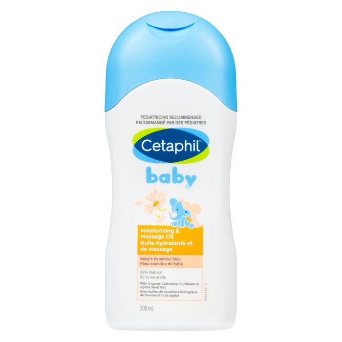 Huile de massage et hydratante pour bébé Cetaphil Baby Peau sensible 200 ml