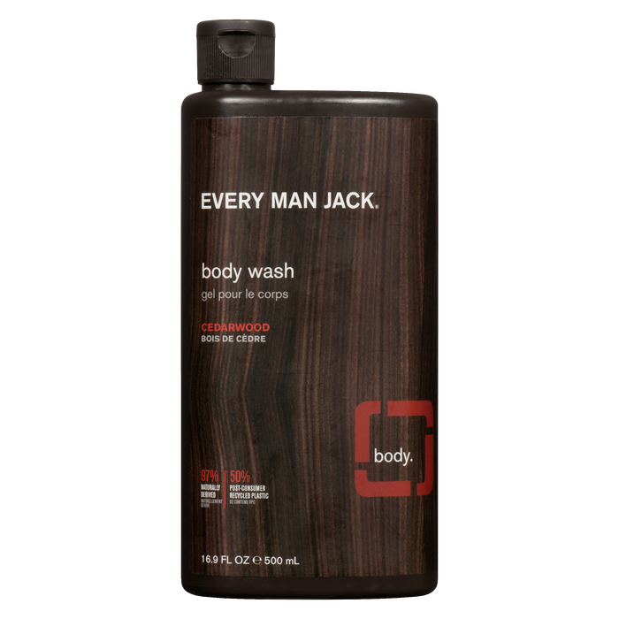 Gel douche et nettoyant pour le corps Every Man Jack au bois de cèdre 500 ml