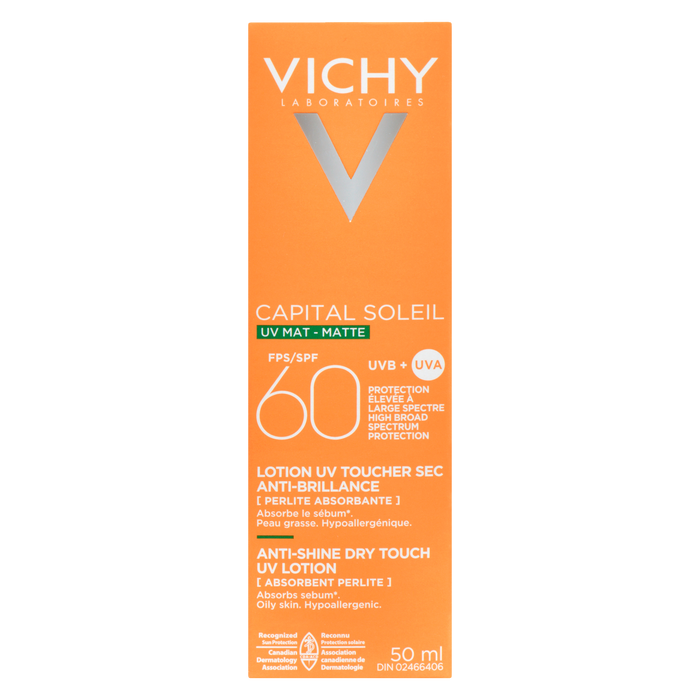 Vichy Laboratoires Capital Soleil Lotion UV Anti-Brillance Toucher Sec SPF 60 50 ml