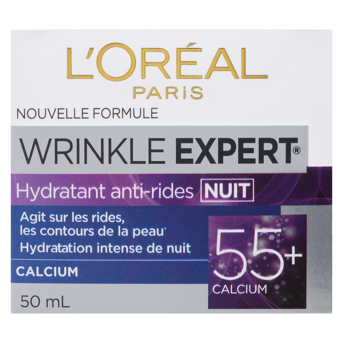 L'Oréal Paris Wrinkle Expert Soin Hydratant Anti-Rides Nuit 55+ Calcium 50 ml