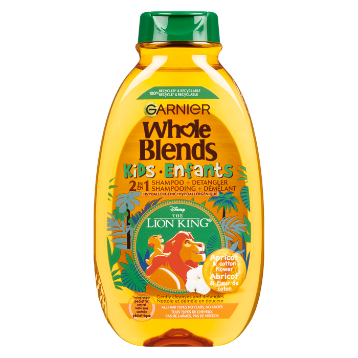 Garnier Whole Blends 2 in 1 Shampoo + Detangler Apricot & Cotton Flower 250 ml