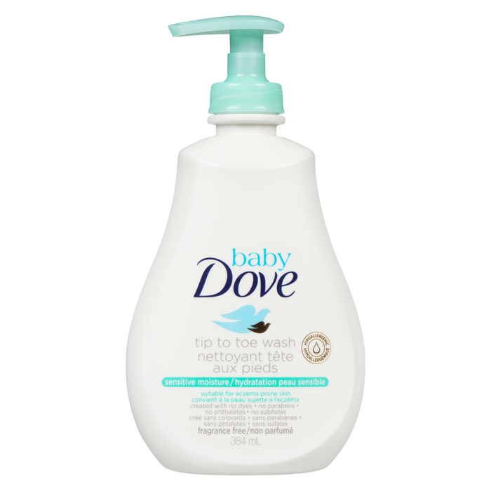 Baby Dove Sensitive Moisture Tip to Toe Wash Fragrance Free 384 ml