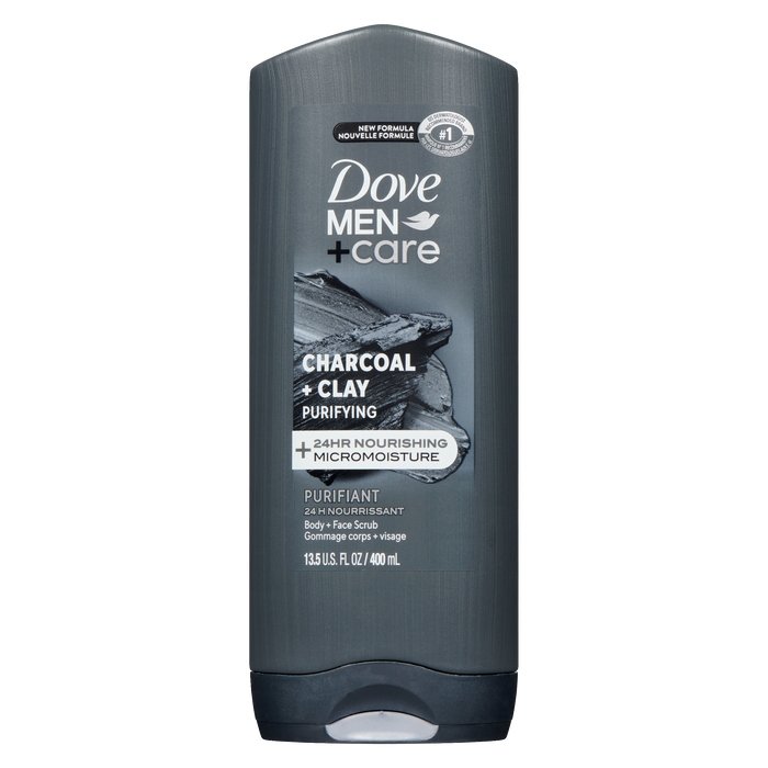 Dove Men+Care Body + Face Scrub Charcoal + Clay 400 ml