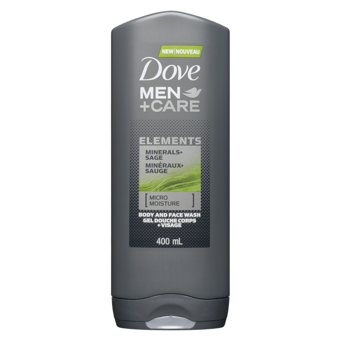 Nettoyant corps et visage Dove Men+Care Elements Minéraux+Sauge 400 ml