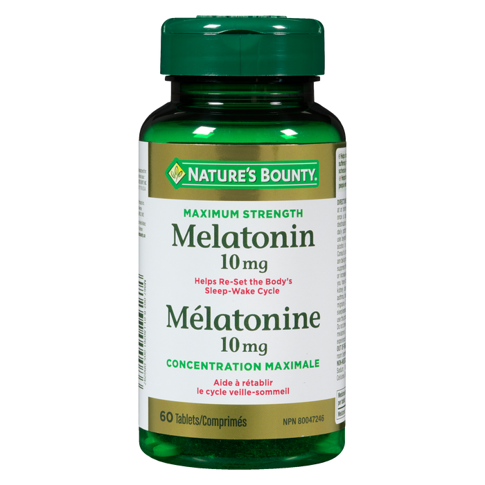 Nature's Bounty Mélatonine 10 mg Force maximale 60 comprimés