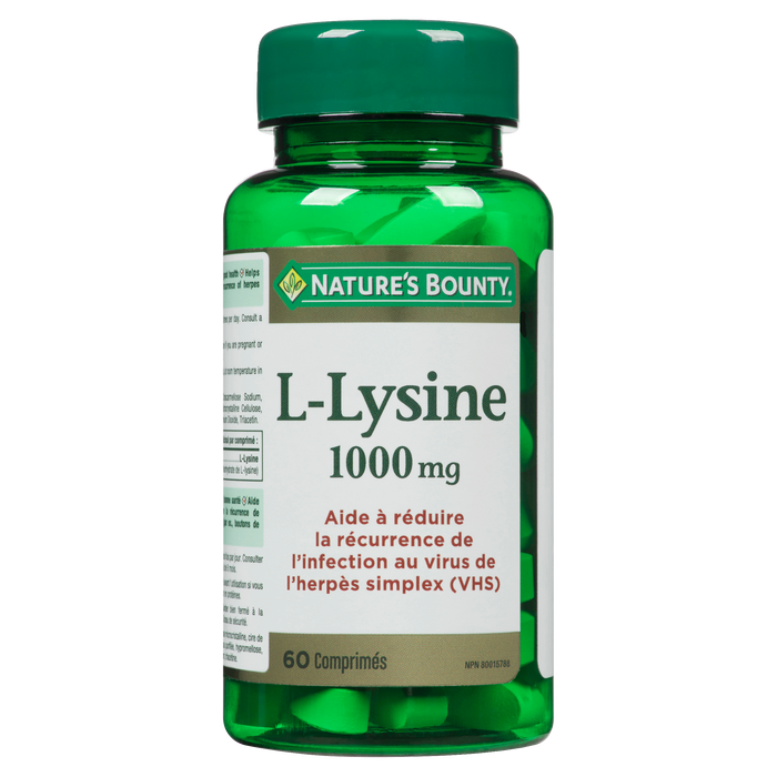 Nature's Bounty L-Lysine 1000 mg 60 comprimés