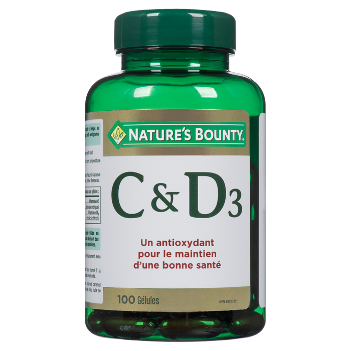 Nature's Bounty C &amp; D₃ 100 gélules molles