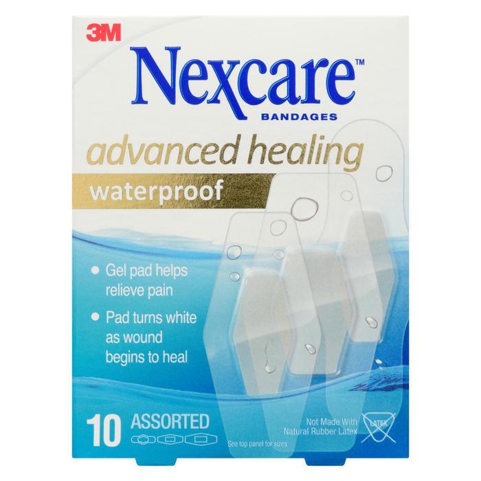 Pansements Nexcare Advanced Healing Waterproof 10 assortis