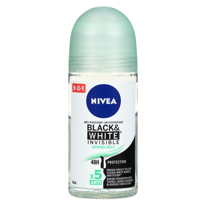 NIVEA Black &amp; White Brume de printemps anti-transpirante invisible 50 ml