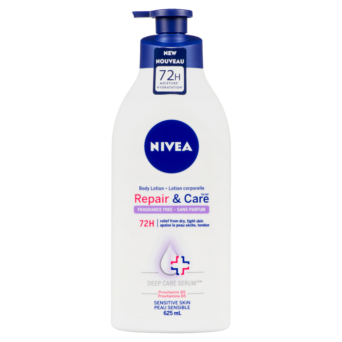 NIVEA Repair & Care Body Lotion Fragrance Free Sensitive Skin 625 ml