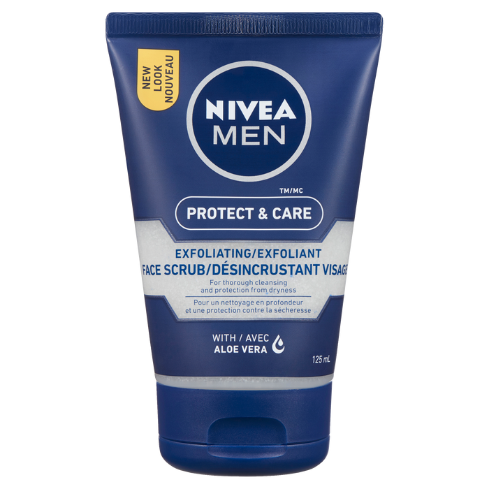 Gommage exfoliant visage NIVEA Men Protect &amp; Care à l'aloe vera 125 ml