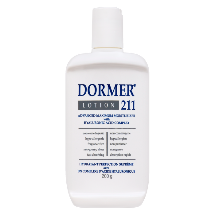 Dormer 211 Lotion Hydratant Maximum Avancé avec Complexe d'Acide Hyaluronique 200 g