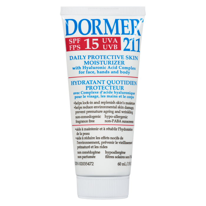 Dormer 211 Daily Protective Skin Moisturizer SPF 15 UVA UVB 60 ml