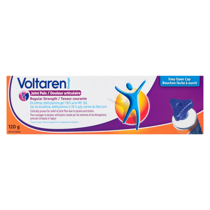 Voltaren Emulgel Gel topique antidouleur pour douleurs articulaires Force régulière 120 g