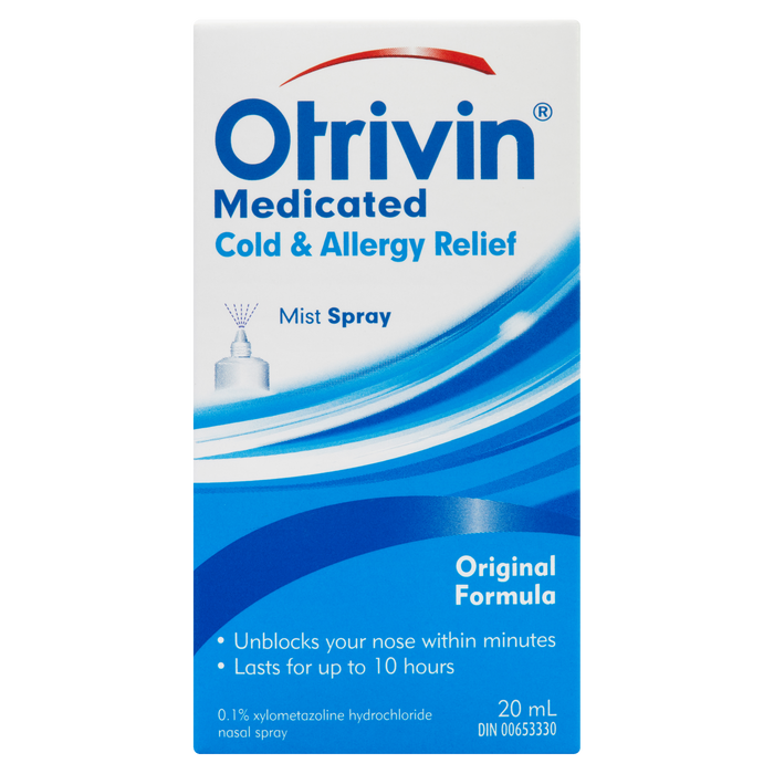 Otrivin Spray médicamenteux pour le soulagement du rhume et des allergies 20 ml