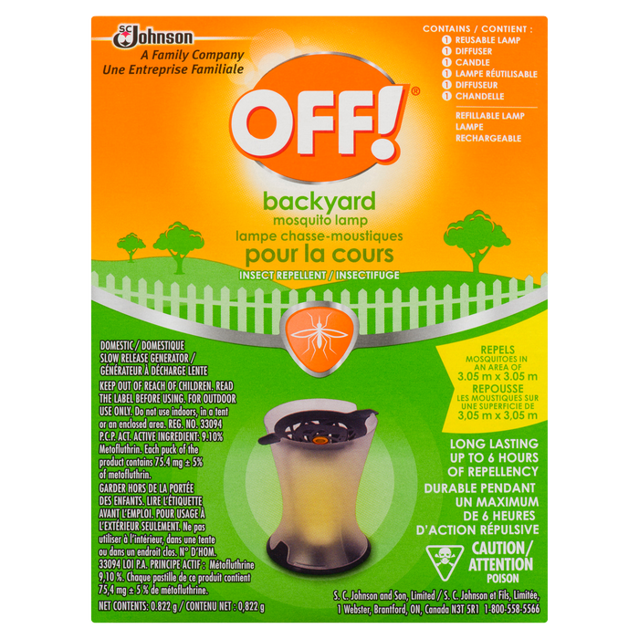 OFF! Insect Repellent Mosquito Lamp Backyard 0.822 g