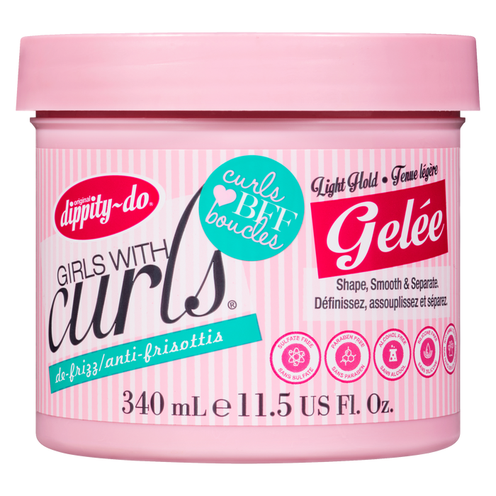 Gelée tenue légère pour filles avec boucles Dippity-do 340 ml