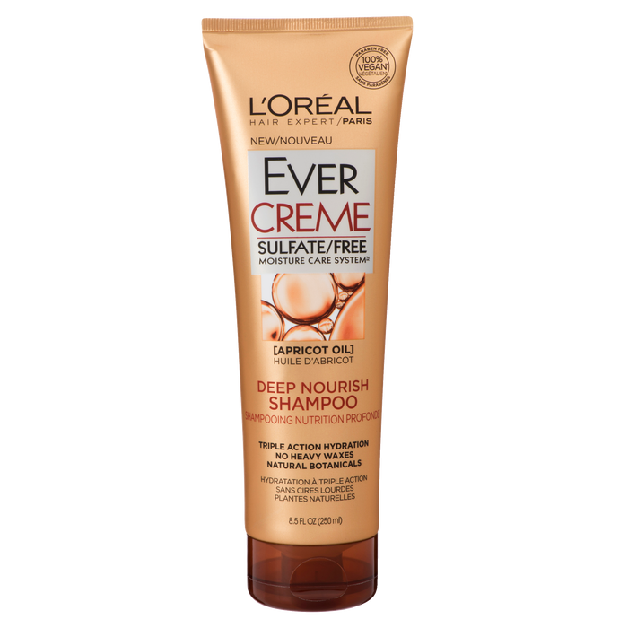 Shampooing nourrissant en profondeur Ever Creme Moisture Care System à l'huile d'abricot Hair Expert de L'Oréal Paris 250 ml