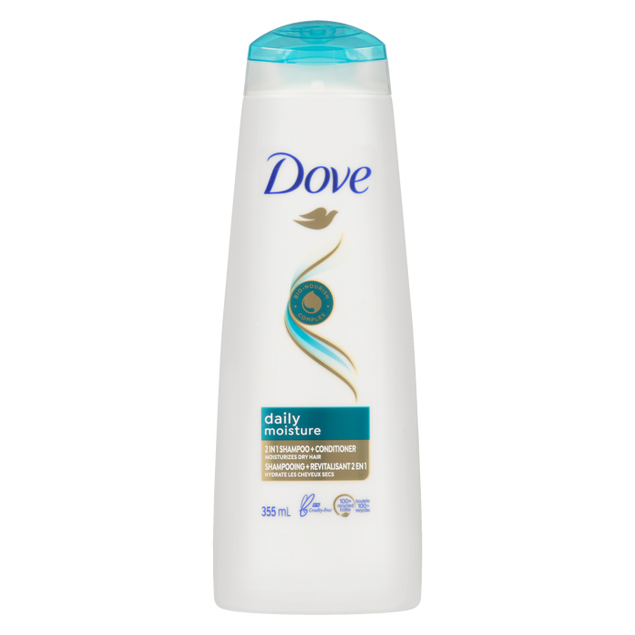 Dove 2 in 1 Shampoo + Conditioner Daily Moisture 355 ml