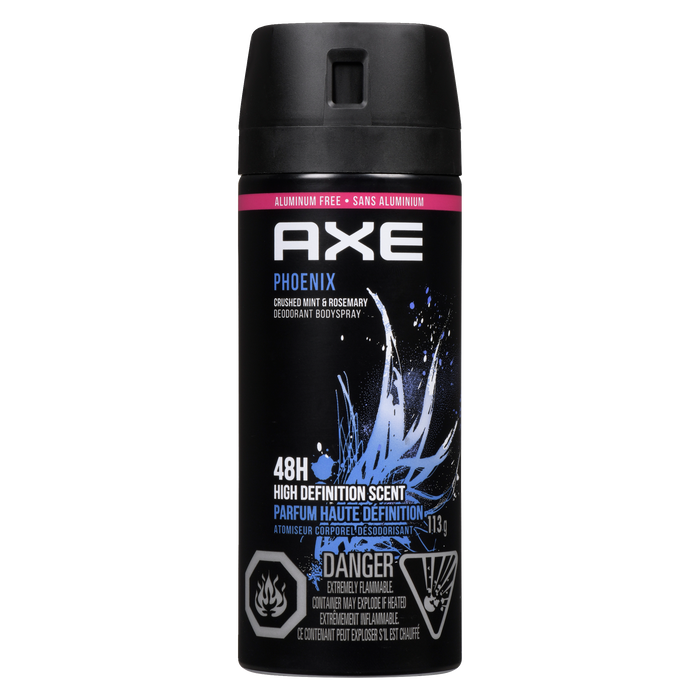 Axe Déodorant Spray Corporel Phoenix Menthe Concassée &amp; Romarin 113 g