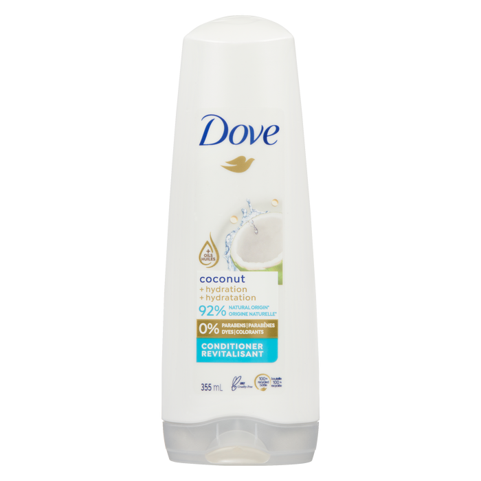 Après-shampoing Dove Noix de coco + Hydratation 355 ml